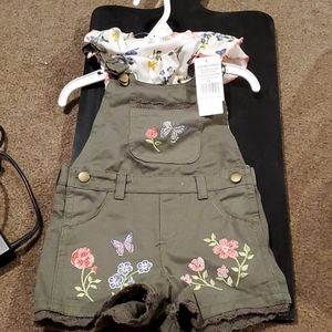 2 piece, 2T, girl romper set